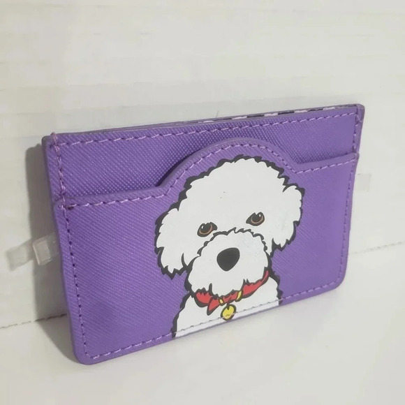 Bishon Fris Purple Crossbody Bag with Card Holder  Set by Marc Tetro. - Picture 2 of 8